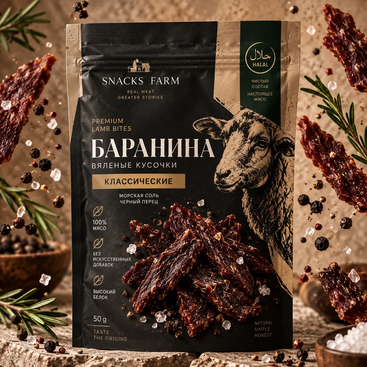 LAMB BITES ORIGINAL — Вяленые кусочки баранины